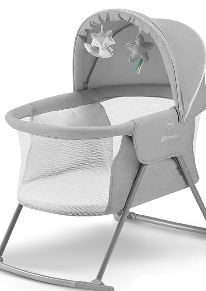 Kinderkraft Babysäng med Madrasskydd och Transportväska - Portabel babyvagga